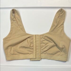 Tan Seamless Racerback Bra with Wide Straps